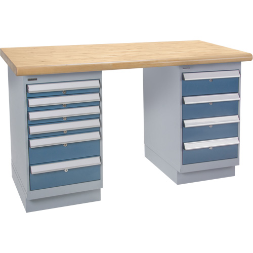 &eacute;tabli pr&eacute;conçu, Deux tiroirs, Cap 2500 lb, 72" la x 36" p, 34" h D. Morneault & Fils