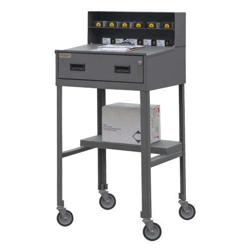 Shop Desk, 23" W x 20" D x 47-3/4" H, Grey D. Morneault & Fils