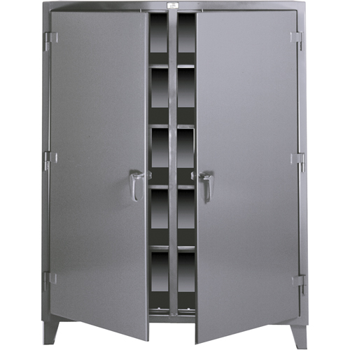 Armoires &agrave; double rangement, Acier, 8 Tablettes, 72" h x 72" la x 24" P, Gris D. Morneault & Fils