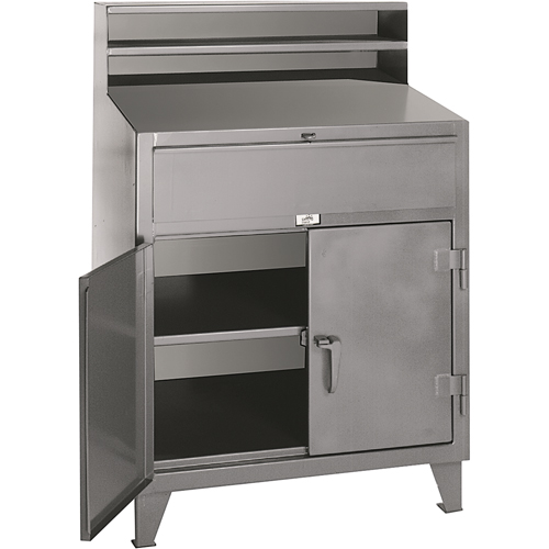 Cabinet Shop Desks, 36" W x 28" D x 54" H, Grey D. Morneault & Fils