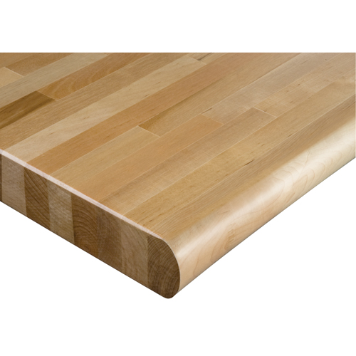 Laminated Hardwood Workbench Top, 48" W x 30" D, Bullnose Edge, 1-3/4" Thick D. Morneault & Fils