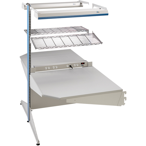 Postes de travail modulaires ergonomiques - Exemples de configurations - A-DC Ajouts de coin &agrave; deux c&ocirc;t&eacute;s, 36" la x 56" p x 84" h, Ajout de coin &agrave; deux c&ocirc;t&eacute;s D. Morneault & Fils