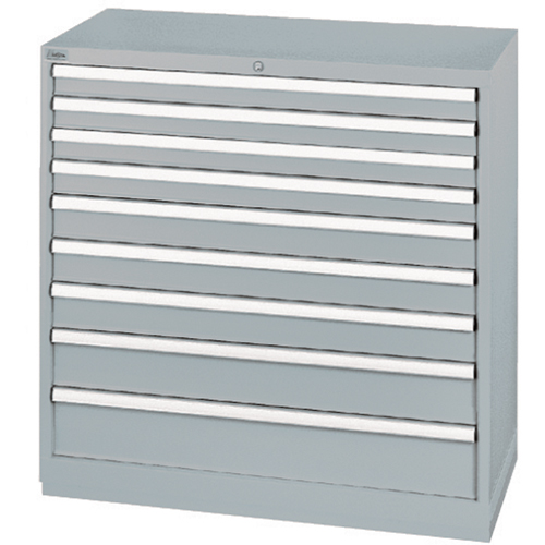 Armoires de rangement avec tiroirs, 9 tiroirs, 40-1/4" la x 22-1/2" p x 41-3/4" h, Gris D. Morneault & Fils