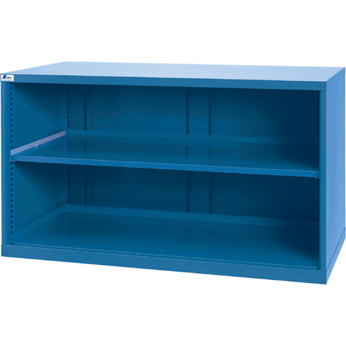 Shelf Cabinets, Steel, 33-1/2" H x 56-1/2" W x 28-1/2" D, Bright blue D. Morneault & Fils
