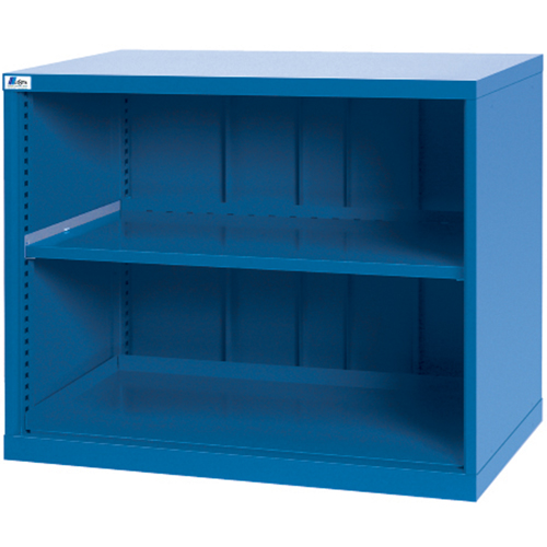 Shelf Cabinets, Steel, 33-1/2" H x 40-1/4" W x 22-1/2" D, Bright blue D. Morneault & Fils