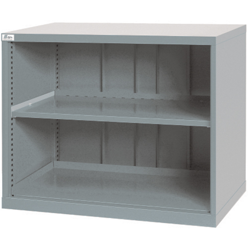 Shelf Cabinets, Steel, 33-1/2" H x 40-1/4" W x 22-1/2" D, Light Grey D. Morneault & Fils