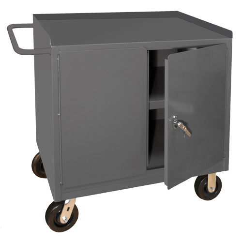 Mobile Workbench Cabinet, Steel Surface D. Morneault & Fils