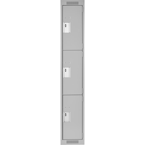 Casiers Clean Line, 3 niveaux, 12" x 18" x 72", Acier, Gris, Rivet (assembl&eacute;) D. Morneault & Fils