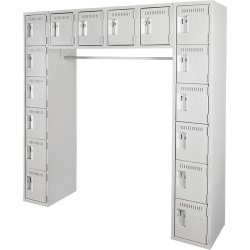 Arche de casiers &eacute;conomiques assembl&eacute;s Clean Line, 16 niveaux, Bloc de 3, 18" x 72" x 12", Acier D. Morneault & Fils