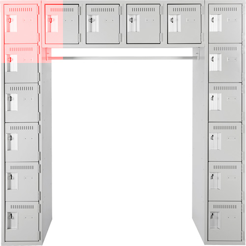 Arche de casiers &eacute;conomiques assembl&eacute;s Clean Line, 16 niveaux, Bloc de 3, 18" x 72" x 12", Acier D. Morneault & Fils