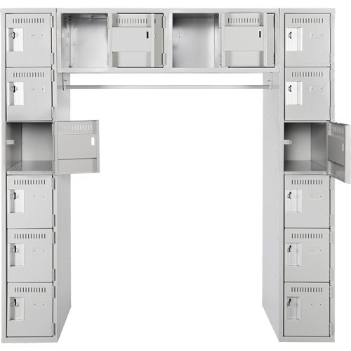Arche de casiers &eacute;conomiques assembl&eacute;s Clean Line, 16 niveaux, Bloc de 3, 18" x 72" x 12", Acier D. Morneault & Fils