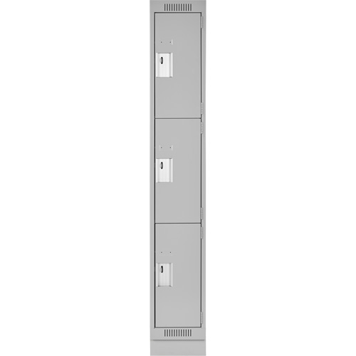 Casiers Clean Line, 3 niveaux, 12" x 18" x 76", Acier, Gris, Rivet (assembl&eacute;) D. Morneault & Fils