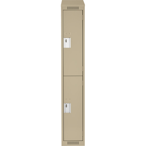 Casiers Clean Line, 2 niveaux, 12" x 18" x 78", Acier, Beige, Rivet (assembl&eacute;) D. Morneault & Fils