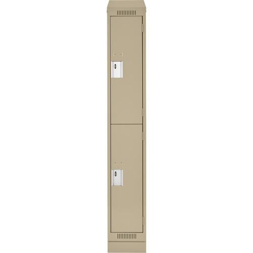 Casiers Clean Line, 2 niveaux, 12" x 18" x 82", Acier, Beige, Rivet (assembl&eacute;) D. Morneault & Fils