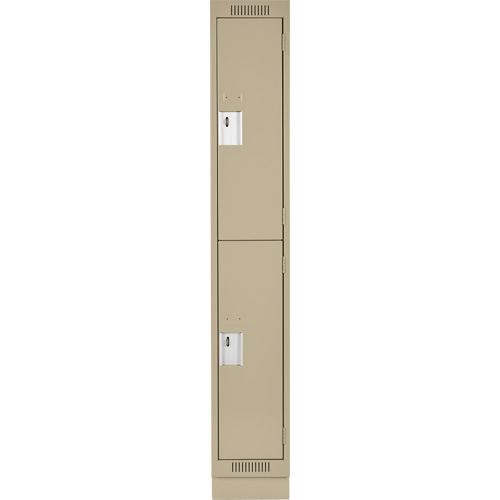 Casiers Clean Line, 2 niveaux, 12" x 18" x 76", Acier, Beige, Rivet (assembl&eacute;) D. Morneault & Fils