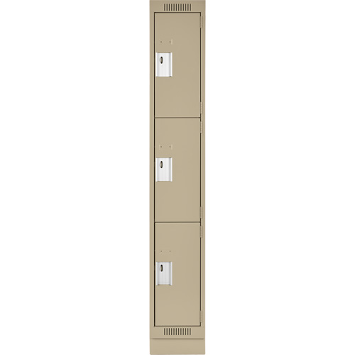 Casiers Clean Line, 3 niveaux, 12" x 18" x 76", Acier, Beige, Rivet (assembl&eacute;) D. Morneault & Fils