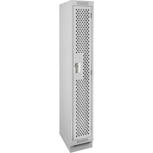 Casiers Clean Line, 12" x 15" x 76", Acier, Gris, Rivet (assembl&eacute;), Perfor&eacute; D. Morneault & Fils