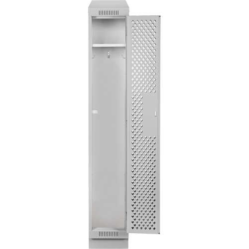 Clean Line Lockers, 12" x 12" x 82", Steel, Grey, Rivet (Assembled), Perforated D. Morneault & Fils