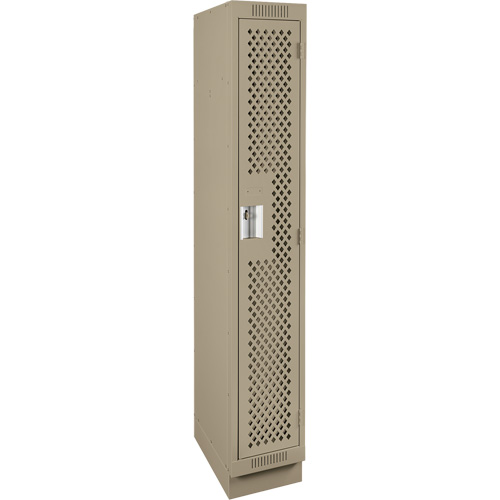 Casiers Clean Line, 12" x 15" x 76", Acier, Beige, Rivet (assembl&eacute;), Perfor&eacute; D. Morneault & Fils