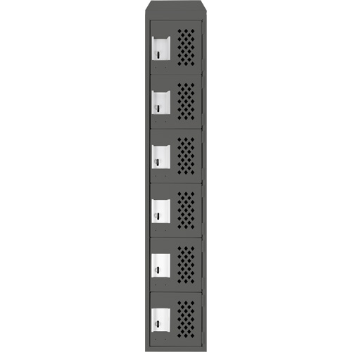 Petit casier perfor&eacute; Clean-Line, 6 niveaux, 15" x 72" x 12", Acier D. Morneault & Fils