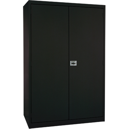 Deep Hi-Boy Storage Cabinet, Steel, 4 Shelves, 72" H x 36" W x 24" D, Black D. Morneault & Fils