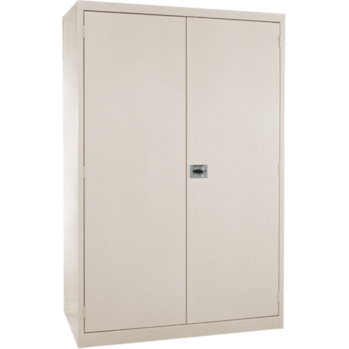 Armoires de rangement Hi-Boy profondes, Acier, 4 Tablettes, 72" h x 36" la x 24" P, Beige D. Morneault & Fils