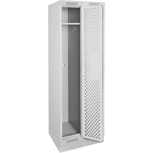 Casiers Clean Line, Bloc de 2, 24" x 15" x 76", Acier, Gris, Rivet (assembl&eacute;), Perfor&eacute; D. Morneault & Fils