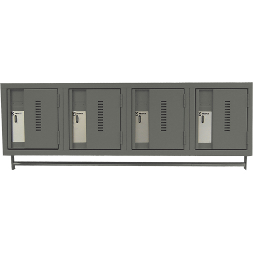 Wall Hung Lockers - Heavy Duty, Bank of 4, 18" x 12" x 12", Steel D. Morneault & Fils