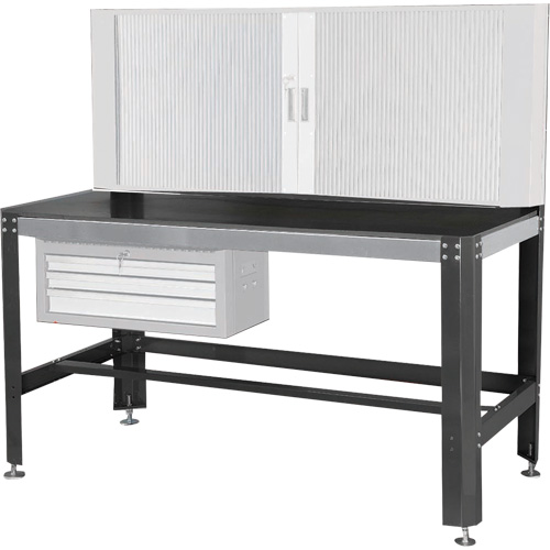 Work Bench, Laminate Surface, 26" W x 30" D x 63" H D. Morneault & Fils