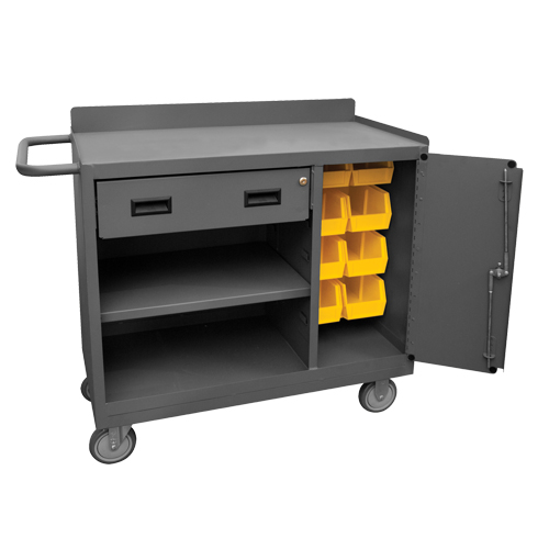 Mobile Workbench Cabinet, Steel Surface D. Morneault & Fils