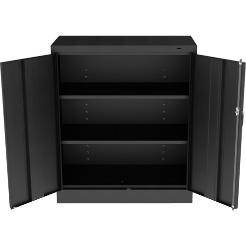 Standard Counter-High Cabinet, Steel, 2 Shelves, 42" H x 36" W x 18" D, Black D. Morneault & Fils