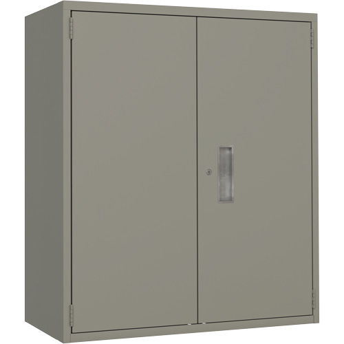 Lo-Boy Storage Cabinet, Steel, 2 Shelves, 40" H x 36" W x 18" D, Grey D. Morneault & Fils