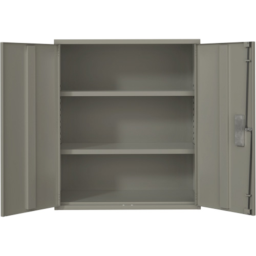 Lo-Boy Storage Cabinet, Steel, 2 Shelves, 40" H x 36" W x 18" D, Grey D. Morneault & Fils