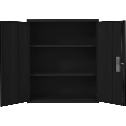 Armoire de rangement Lo-Boy, Acier, 2 Tablettes, 42" h x 36" la x 18" P, Noir D. Morneault & Fils