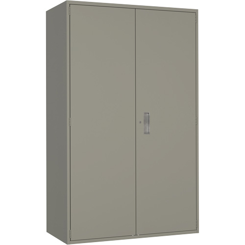 Armoire de rangement Hi-Boy tr&egrave;s large, Acier, 4 Tablettes, 72" h x 48" la x 24" P, Gris D. Morneault & Fils