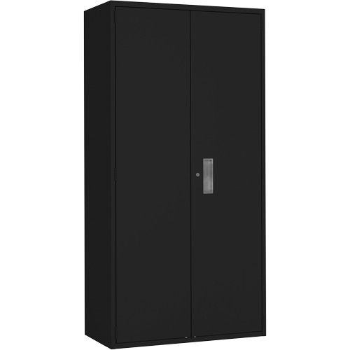 Armoire de rangement Hi-Boy, Acier, 4 Tablettes, 72" h x 36" la x 18" P, Noir D. Morneault & Fils