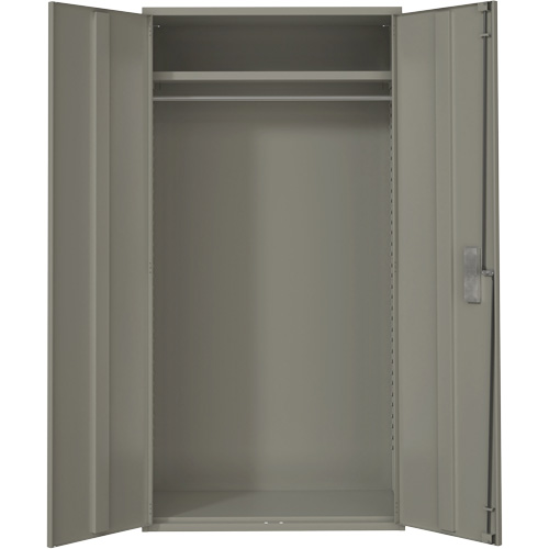 Wardrobe Storage Cabinet, Steel, 36" W x 18" D x 72" H, Grey D. Morneault & Fils