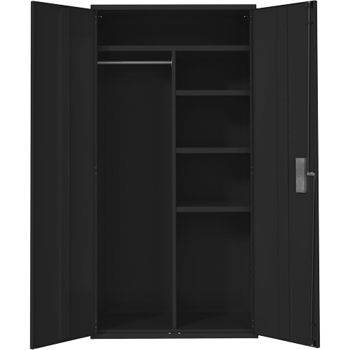 Armoire de rangements combin&eacute;s, Acier, 6 Tablettes, 72" h x 36" la x 18" P, Noir D. Morneault & Fils