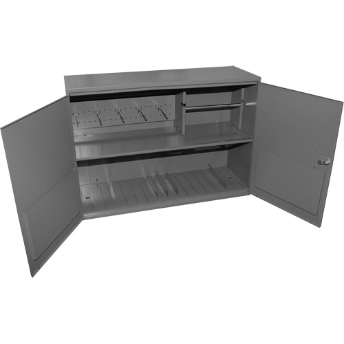 Armoire pour accessoires abrasifs, Acier, 2 tiroirs, 33-3/4" x 11-7/8" x 23-7/8", Gris D. Morneault & Fils