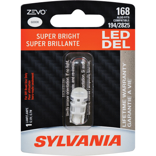 168 Zevo&reg; Mini Automotive Bulb, LED, 0.7 W, White D. Morneault & Fils