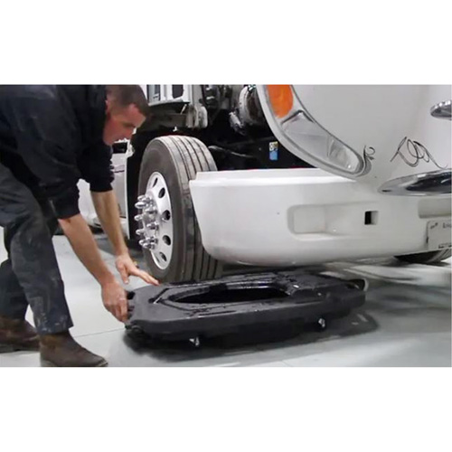 Bac de vidange d'huile pour camion &agrave; profil bas avec couvercle D. Morneault & Fils