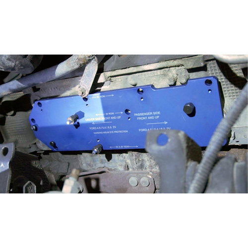 Gabarit de perçage pour installation sur collecteur pour Ford 4,6 L, 5,4 L, et 6,8 L D. Morneault & Fils
