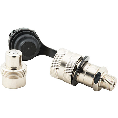Coupler High Flow Set, Steel, 3/8", Female NPTF/Male NPTF, 10000 PSI D. Morneault & Fils