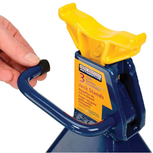 Jack Stand, Locking Handle/Ratchet, 3 tons Capacity, 19" H D. Morneault & Fils