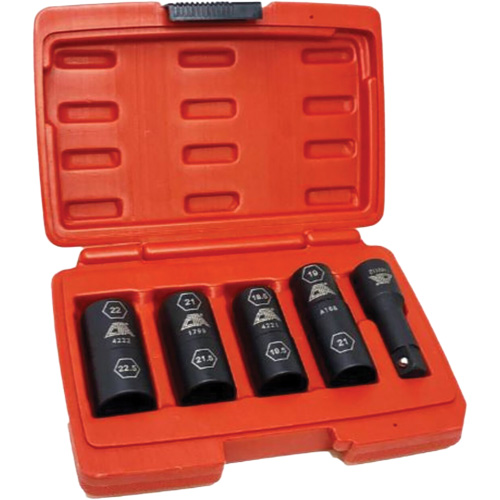 Ensemble de douilles r&eacute;versibles, 5 Morceaux, Prise de 1/2" D. Morneault & Fils