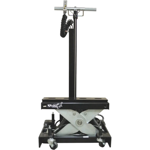Floor Service Jack, 12 Ton(s) Capacity, 7-1/2" Lowered, 15-3/4" Raised, Air Hydraulic D. Morneault & Fils
