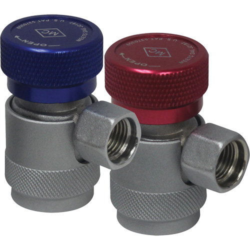 Coupleur rapide manuel R134a c&ocirc;t&eacute; basse pression avec verrouillage de s&eacute;curit&eacute; D. Morneault & Fils