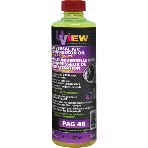 Huile universelle PAG 46 avec ExtenDye pour syst&egrave;me de climatisation, 237 ml, Bouteille D. Morneault & Fils