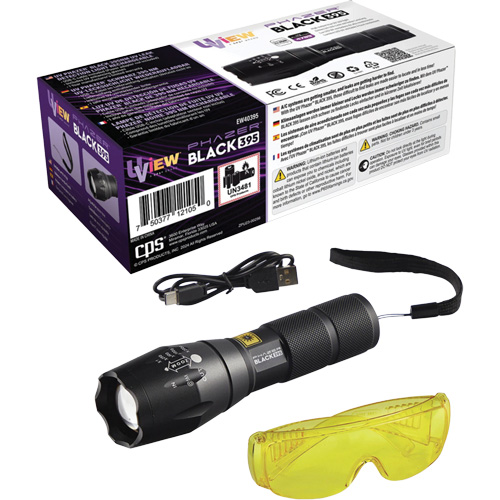 UView&reg; Phazer BLACK 395 Rechargeable UV Leak Detection Light D. Morneault & Fils