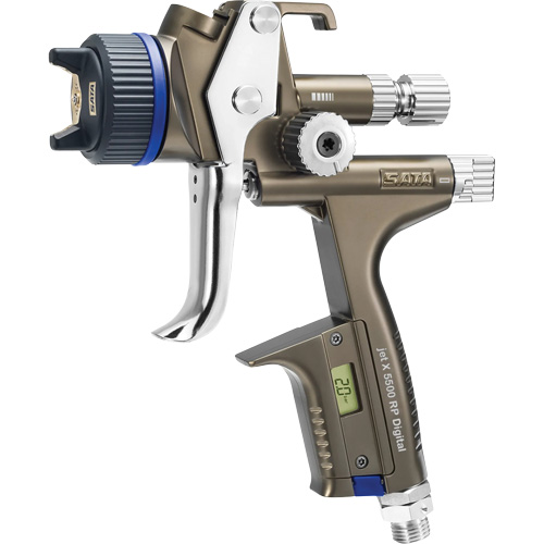 Pistolet de peinture de premi&egrave;re qualit&eacute; pour peinture automobile avec psi num&eacute;rique X5500 RP 1,3 O RPS D, Entr&eacute;e d'air 1/4" NPT, 10,24 pi³/min, Capacit&eacute; 0,6 L/0,9 L, 0,17 psi D. Morneault & Fils